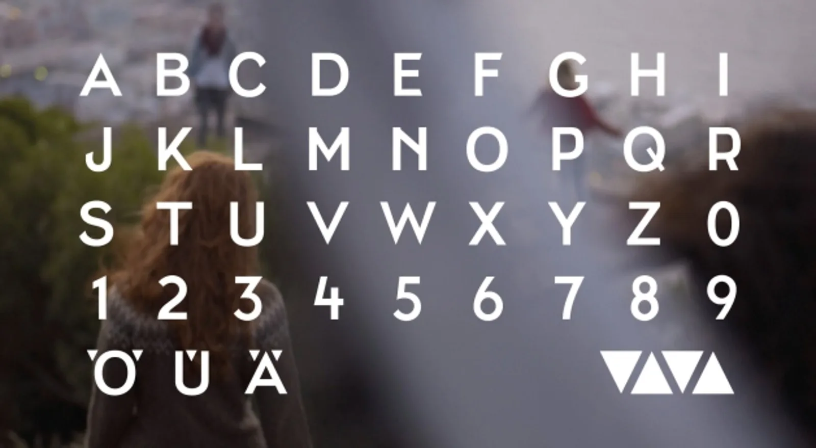 VIVA rebrand, custom alphabet over real-life footage